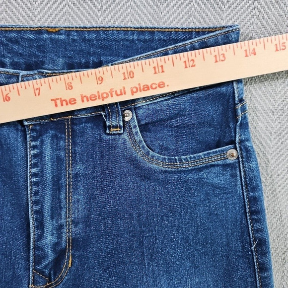 Cardinale Jeans Women's Sz 8 26x28 Med Wash Blue Slit Seam Pearls Y2K Fairy Core - Picture 11 of 16